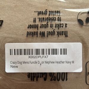 Crazy Dog Mens Funcle T-Shirt - Medium men’s navy blue.